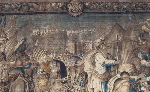 Grande tapisserie d'Aubusson en laine et soie vers 1650 - Tapisserie & Tapis Style Louis XIII