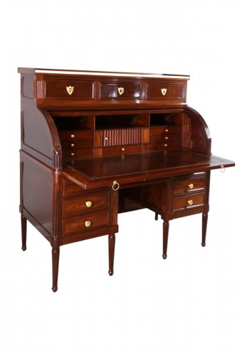 Bureau cylindre en acajou époque XIXe