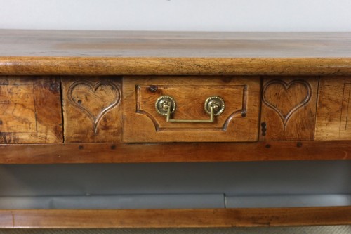 Table console en noyer XVIIIe siècle - Philippe Cote Antiquités
