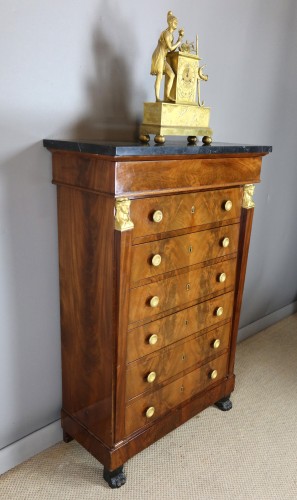 Semainier en acajou époque Empire - Mobilier Style Empire