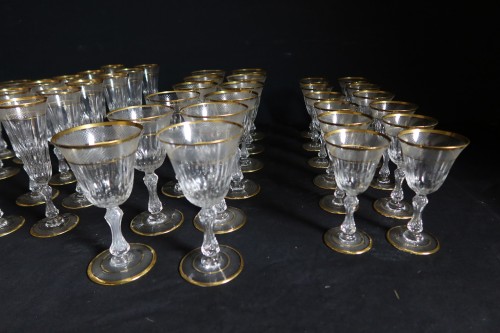 Antiquités - Service de verres cristal de Saint Louis modèle "Lozère" 48 pièces