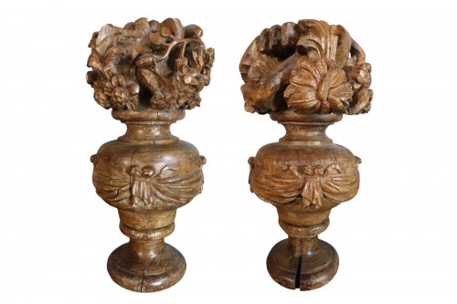 Paire de pots à feu fin XVIIIe siècle