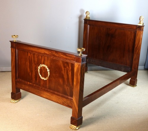 Mobilier Lit - Lit en acajou d'époque Empire