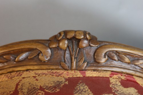 XVIIIe siècle - Bergère Louis XV estampillée Sulpice Brizard