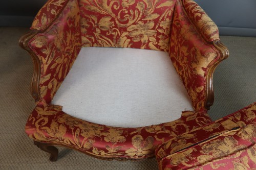 Antiquités - Bergère Louis XV estampillée Sulpice Brizard