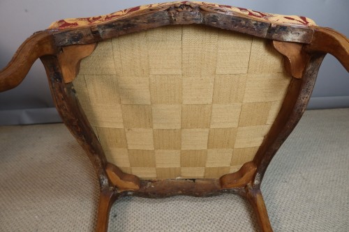 Antiquités - Bergère Louis XV estampillée Sulpice Brizard