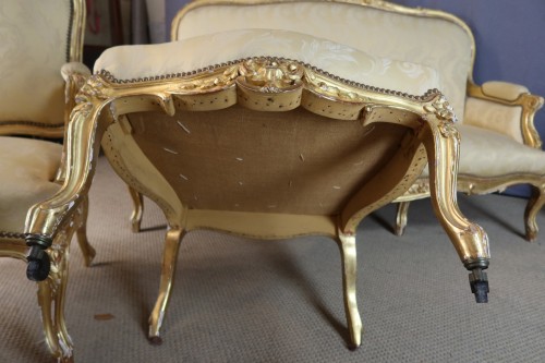 Napoléon III - Salon Napoléon III en bois doré