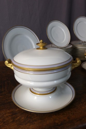 XIXe siècle - Important service de table en porcelaine Manufacture Hache Pépin-Lehalleur XIXe
