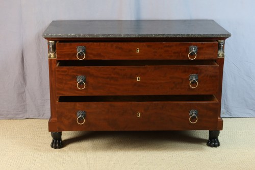 Antiquités - Commode Empire en acajou