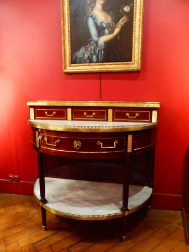 Console demi lune Louis XVI