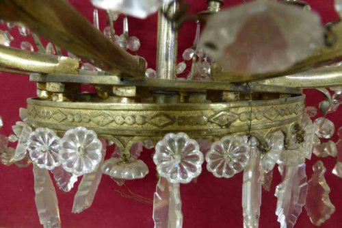 French Empire period Bronze and crystal chandelier, XIXth century - Lighting Style Empire