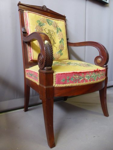 Suite de 6 fauteuils Empire, début XIXe - Sièges Style Empire
