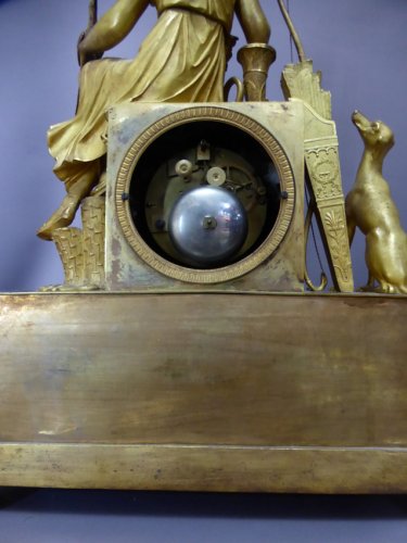 Pendule en bronze doré époque Empire - Horlogerie Style Empire