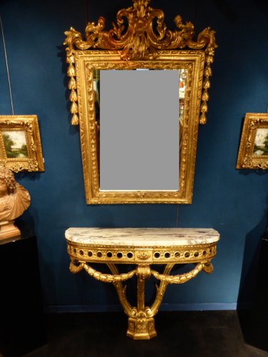 Ensemble miroir et console Napoléon III - Philippe Cote Antiquités