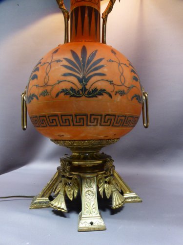 Lampe porcelaine montée bronze XIX - Napoléon III