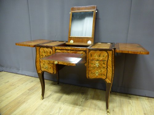 Coiffeuse XVIIIe en marqueterie - Louis XV