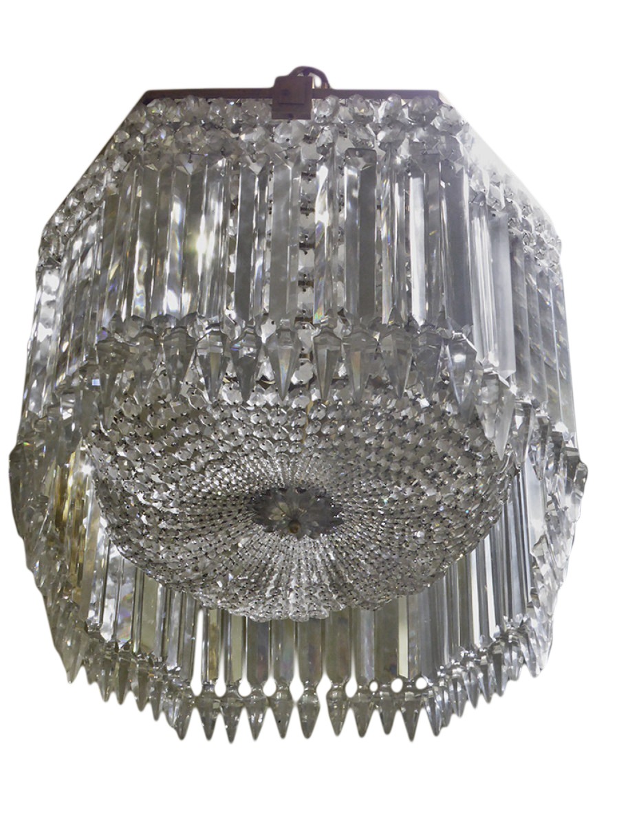Lustre A Pampilles En Metal Blanc D75 Pampilles Maisons Du Monde