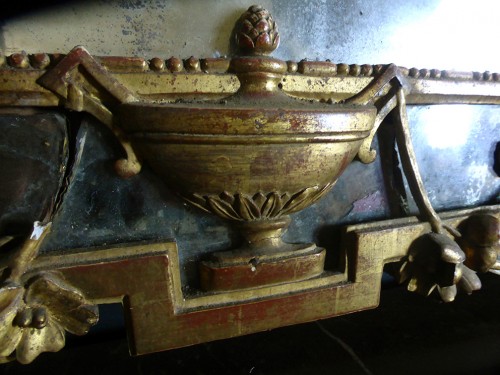Miroir époque XVIII en bois doré - Louis XVI