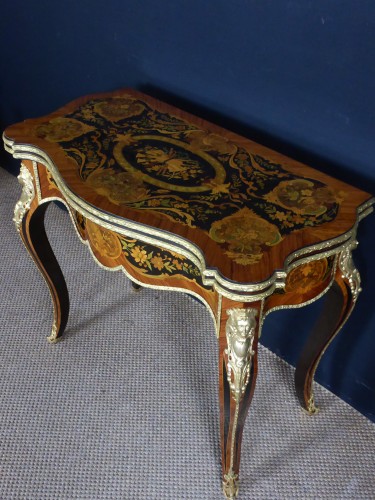 Antiquités - Console Table à jeux Napoléon III