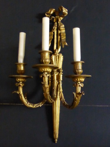 Luminaires Appliques - Appliques bronze doré XIXe