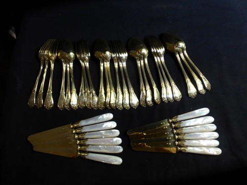 Argenterie et Arts de la table  - Couverts armoriés en vermeil