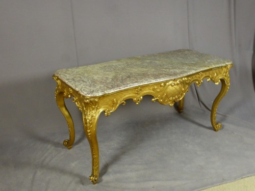 Grande table de milieu en bois doré - Mobilier Style Napoléon III