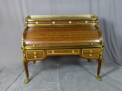 Bureau cylindre de milieu fin XIXe - Mobilier Style Napoléon III