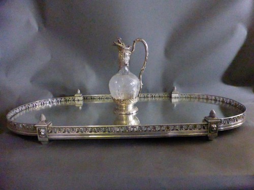 Antiquités - Christofle - Surtout de table en bronze argenté