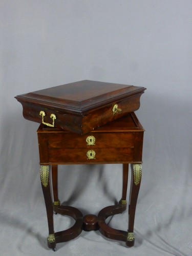 Mahogany and veneer table, early 19th century - Empire