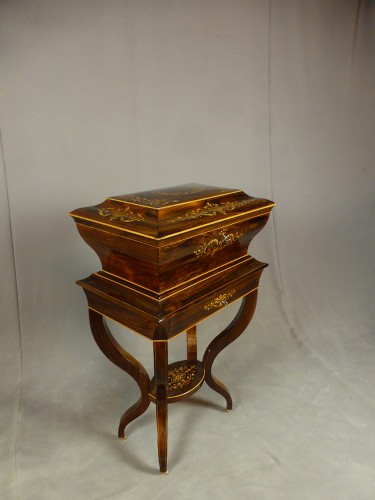 Antiquités - French Charles X chest on its stand