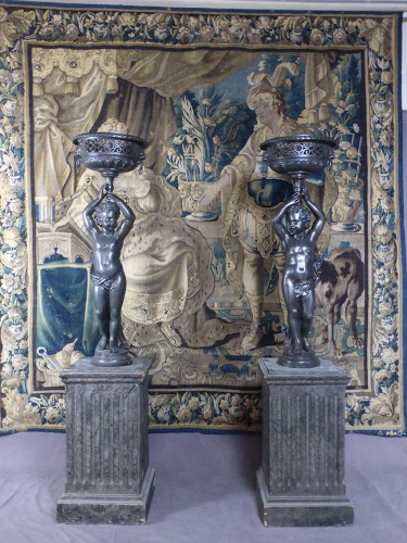 Napoléon III - Paire de statues en fonte fin XIXe