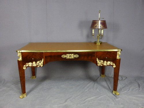 Bureau en acajou fin 19e - Mobilier Style Napoléon III