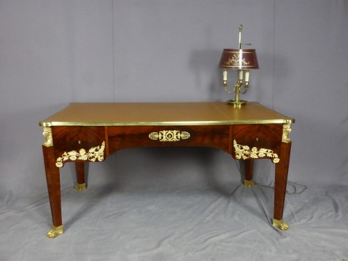 Bureau en acajou fin 19e - Mobilier Style Napoléon III