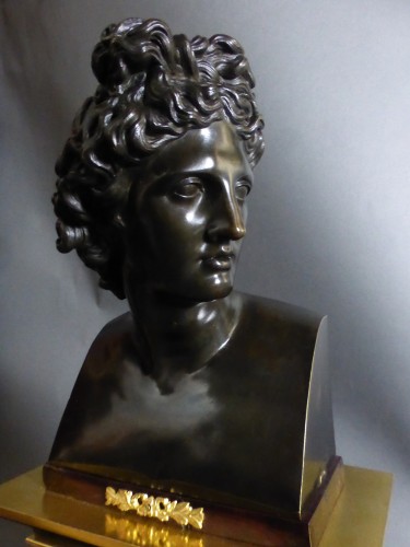XIXe siècle - Pendule au buste d'Apollon