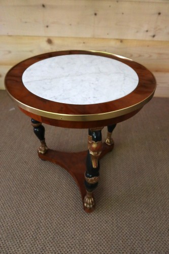 Empire pedestal table with &quot;cols de cygne&quot; - 