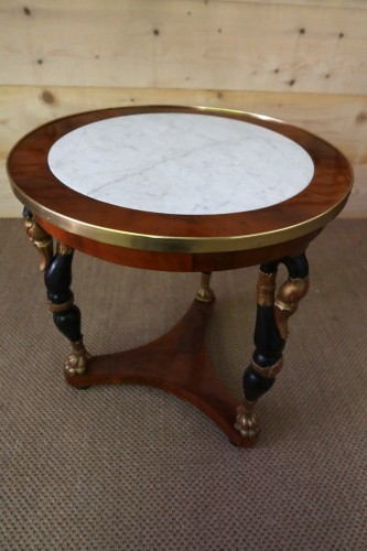 Empire - Empire pedestal table with &quot;cols de cygne&quot;