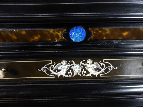 Important coffre à bijoux sur sa table fin XIXe - Napoléon III