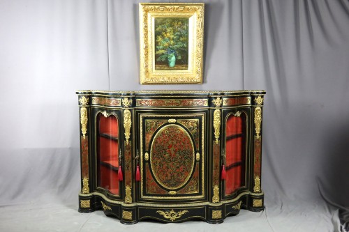 Buffet in Boulle marquetry, Napoleon III period - Furniture Style Napoléon III