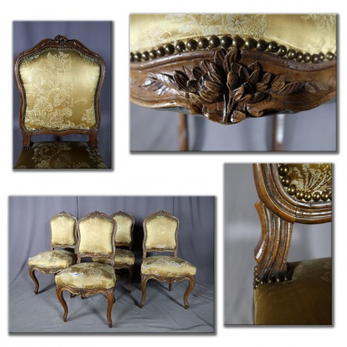 Suite de quatre chaises du XVIIIe siècle