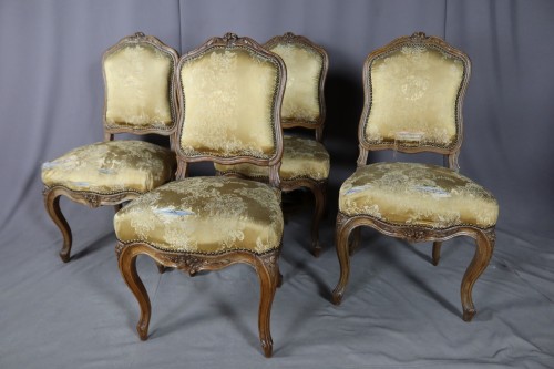 Suite de quatre chaises du XVIIIe siècle - Sièges Style Louis XV