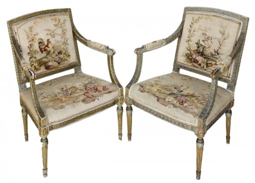 Set of eight Swedish armchairs attributed to Eric Ohrmark and J.B Masreliez