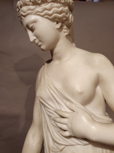 Sculpture Sculpture en Marbre - L'amitié sacrifiant sur l'autel de l'amour - Début XIXe siècle attribué à de Carlis 