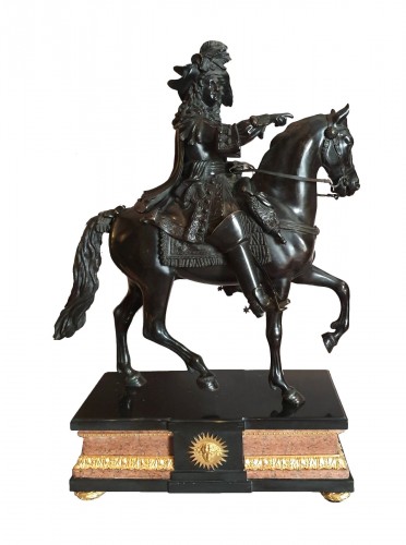 Equestrian statue of Louis XIV after Cartelier and Petitot