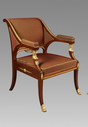 Paire de fauteuils attribuée à Ephraim Sthal  - Sièges Style 