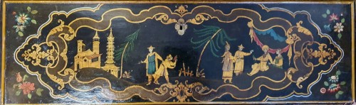 Mobilier Bureau et Secrétaire - Scriban en laque à décor de chinoiseries - Venise XVIIIe siècle