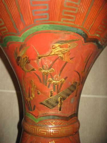 XIXe siècle - Paire de grands vases dits "Vases de palais"