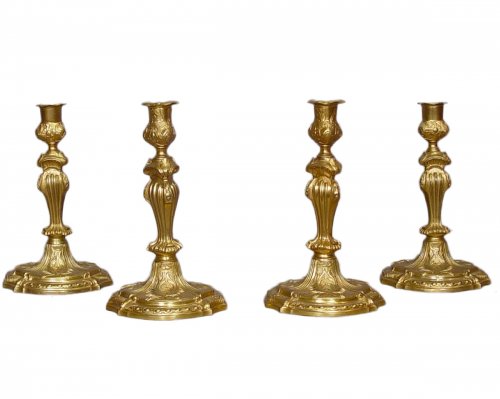 Set of four candlesticks  - Louis XV period