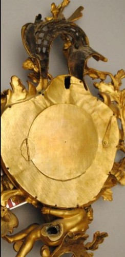 Horlogerie Cartel - Cartel Louis XV en bronze signé Adam Lechopie