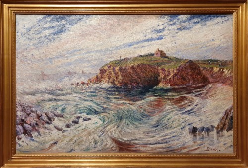 Karl Edvard Diriks (1855-1930) - La côte rocheuse en Bretagne