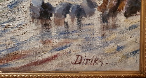 XXe siècle - Karl Edvard Diriks (1855-1930) - La côte rocheuse en Bretagne